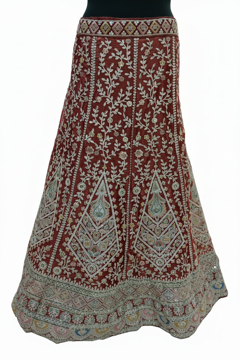 BRICK RED LEHENGA