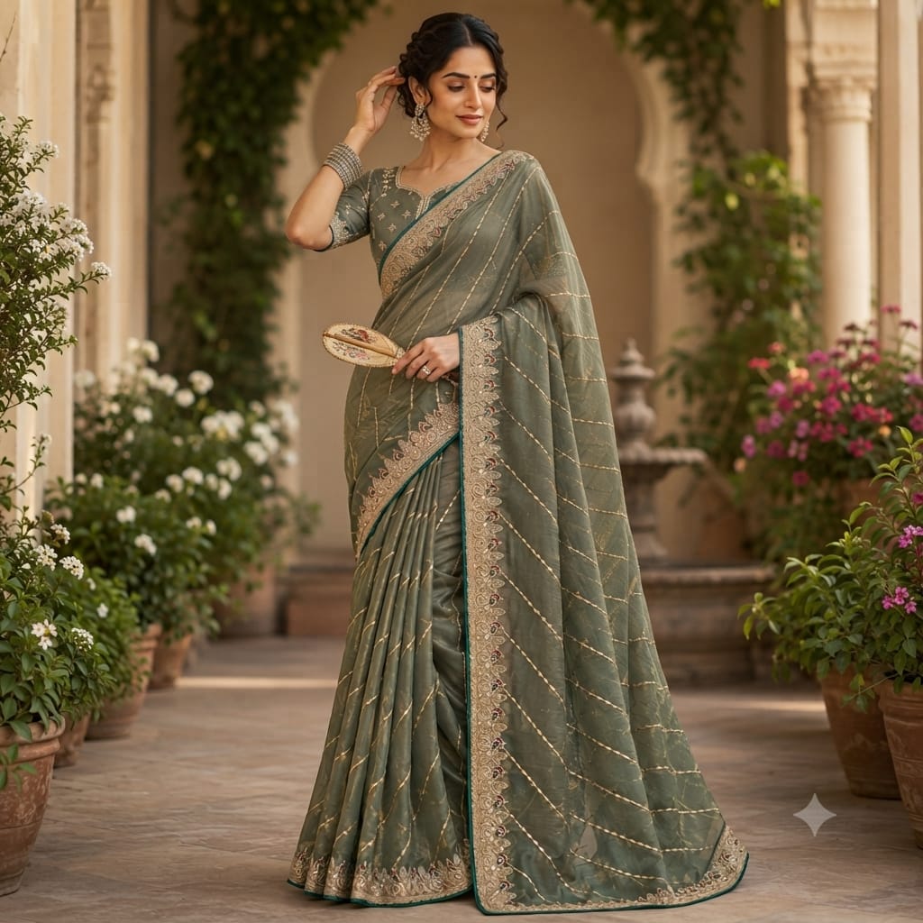 SAGE GREEN SAREE
