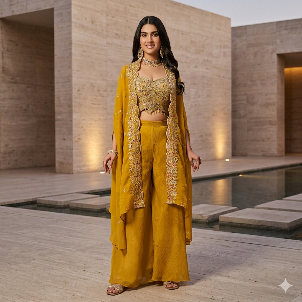MUSTARD YELLOW ZOYA SHARARA