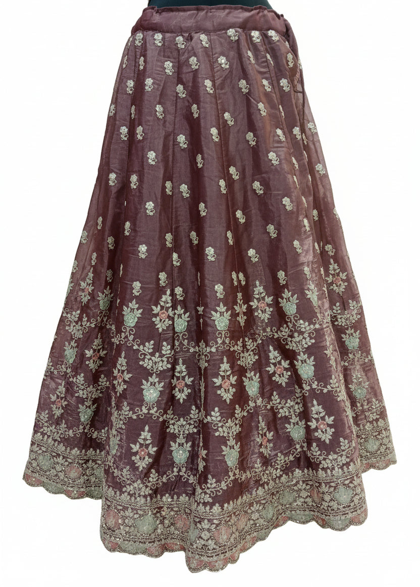 ONION PINK-BROWN ENGAGEMENT LEHENGA