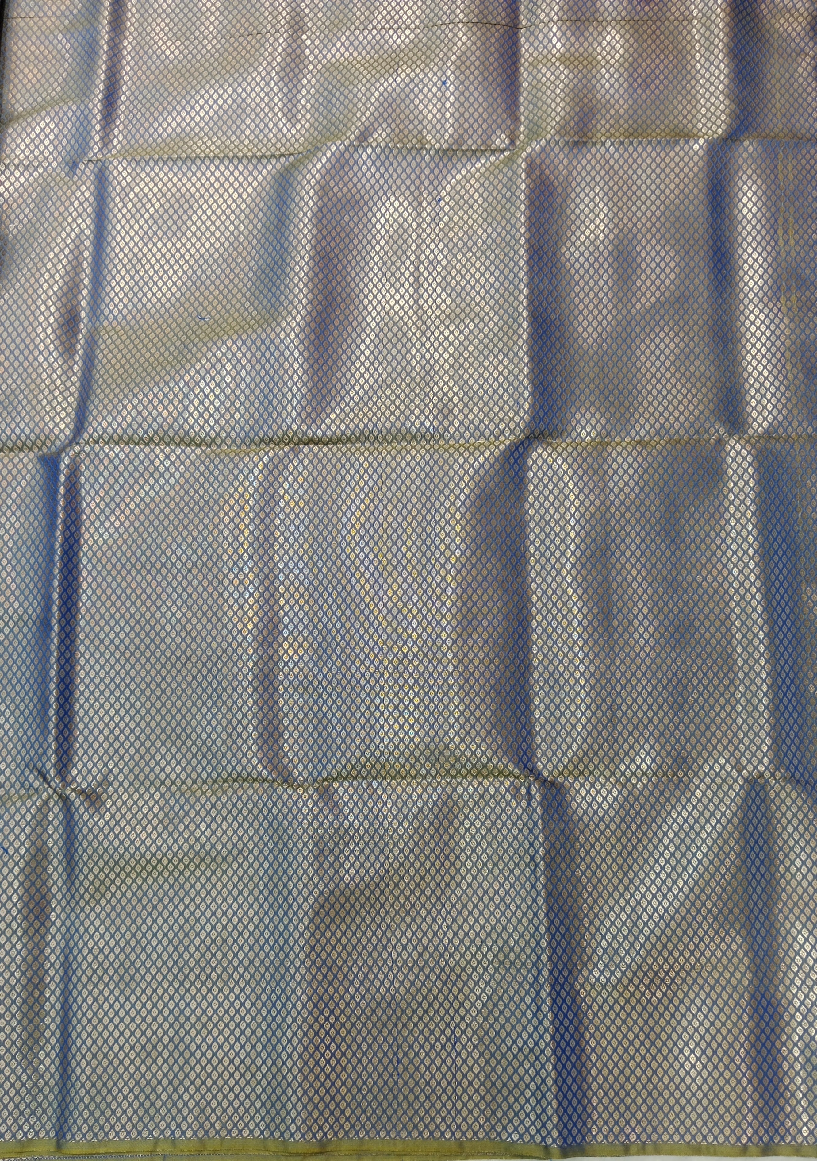 ROYAL BLUE BANARASI SILK SAREE WITH SILVER ZARI BORDER
