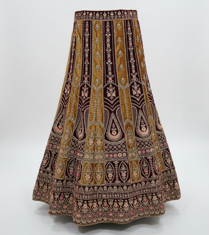 DEEP WINE RAJWADA LEHENGA