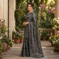 CHARCOAL GREY SAREE
