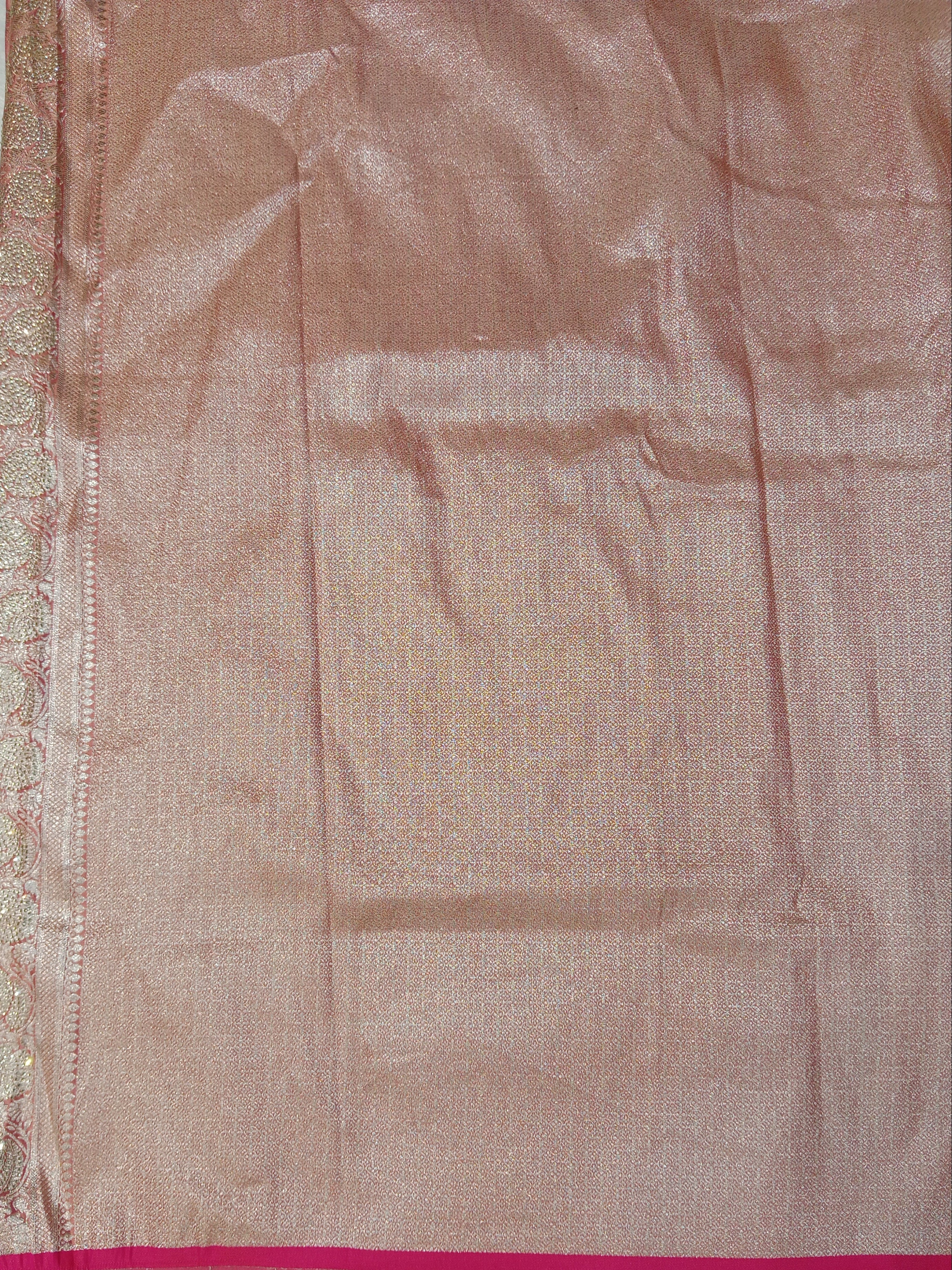 ROSE PINK BANARASI SILK SAREE