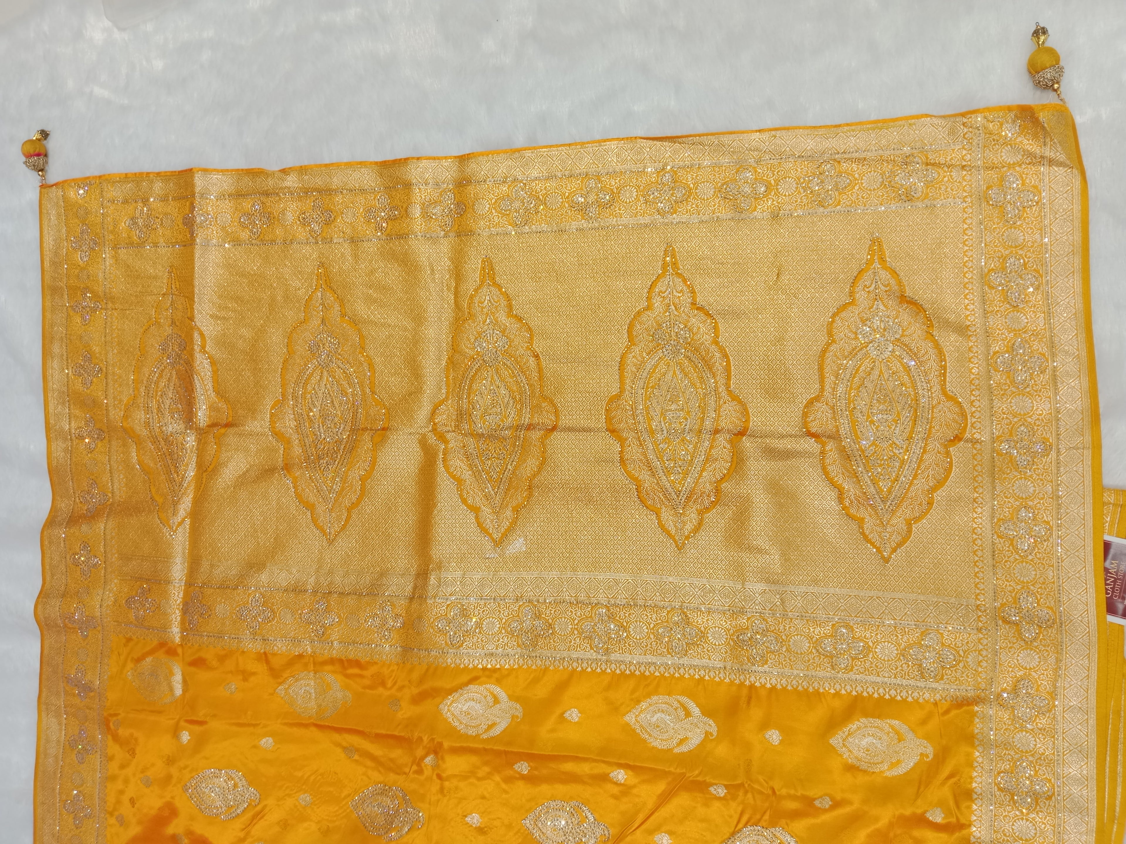 SUNSHINE YELLOW BANARASI SILK SAREE