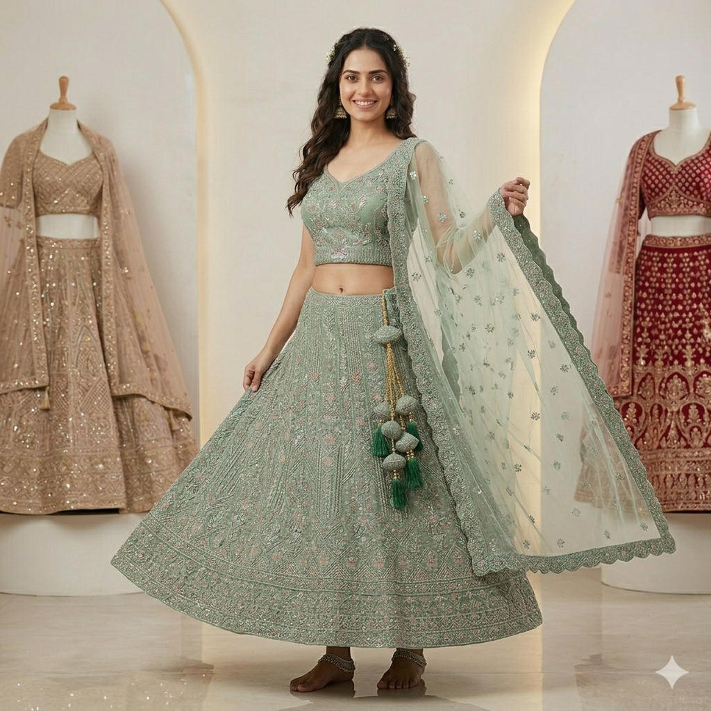 MINT GREEN LEHENGA