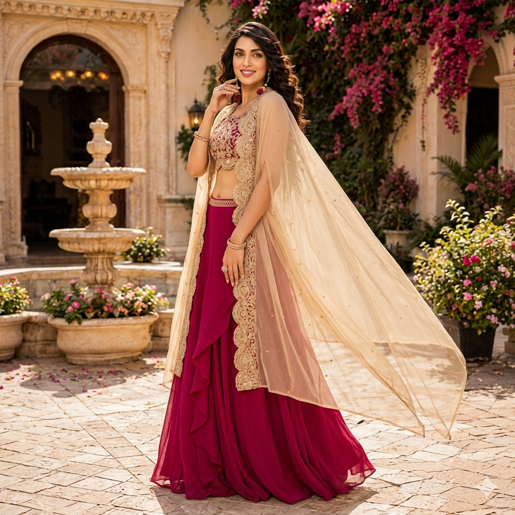 RANI PINK HARMONY SHARARA