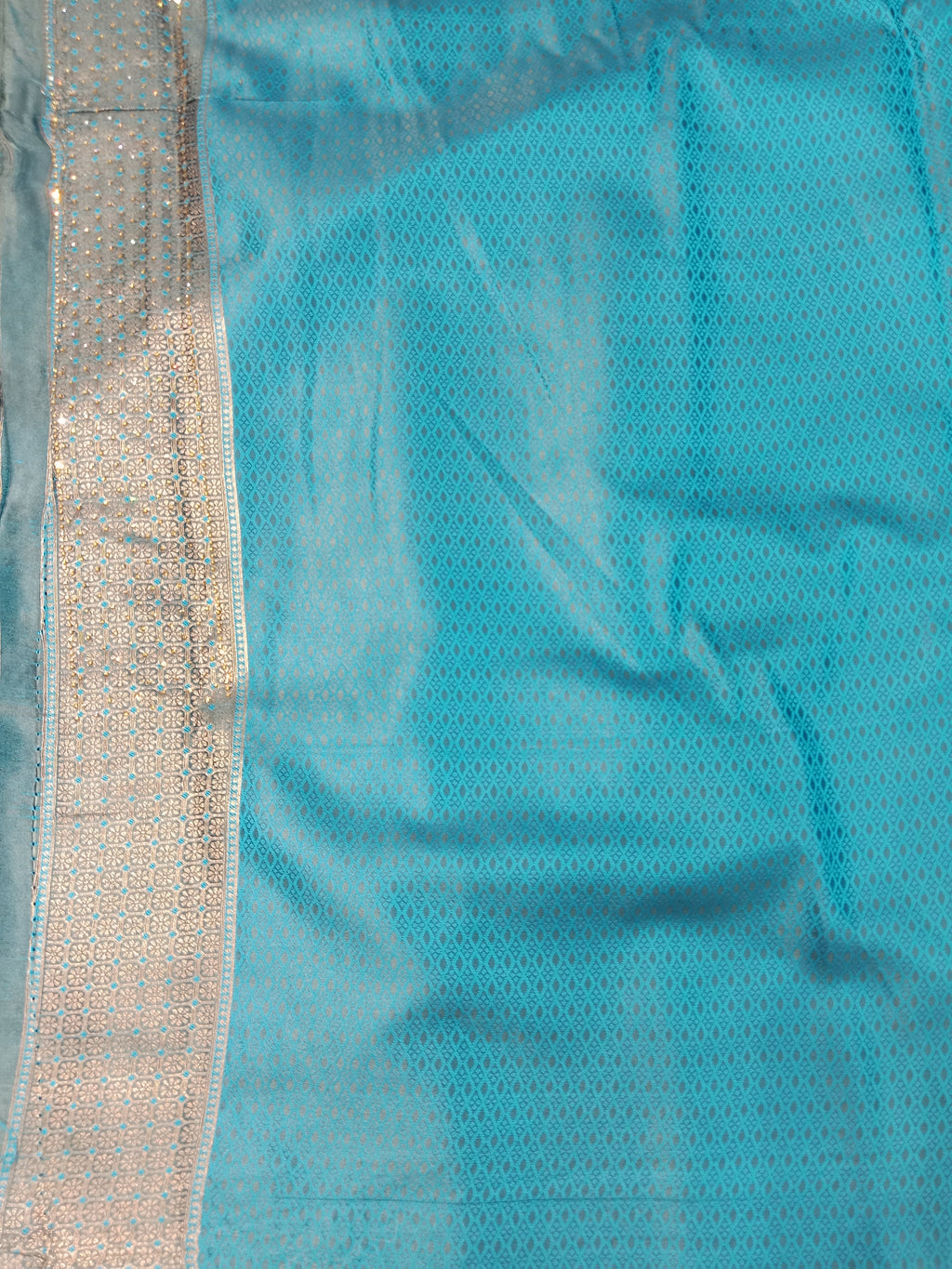 PEACOCK BLUE BANARASI SILK SAREE