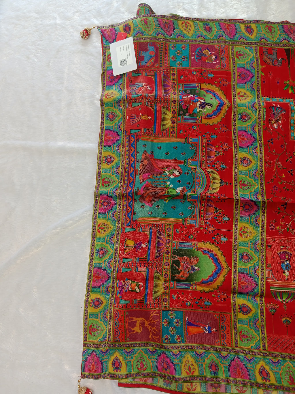 SINDOORI RED  MULTICOLOUR BANARASI SILK SAREE