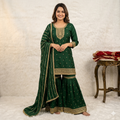 FOREST GREEN RAGINI SHARARA