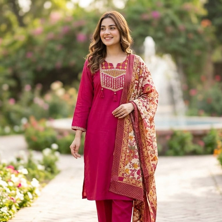RANI PINK KURTI SET