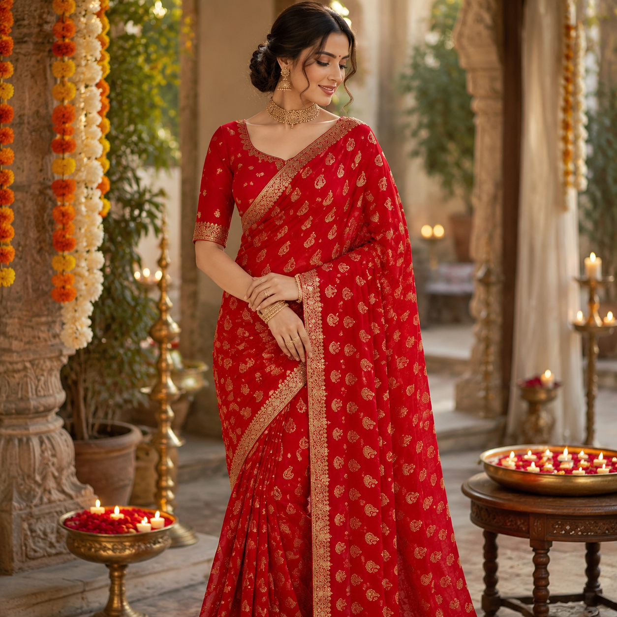 RED SAREE