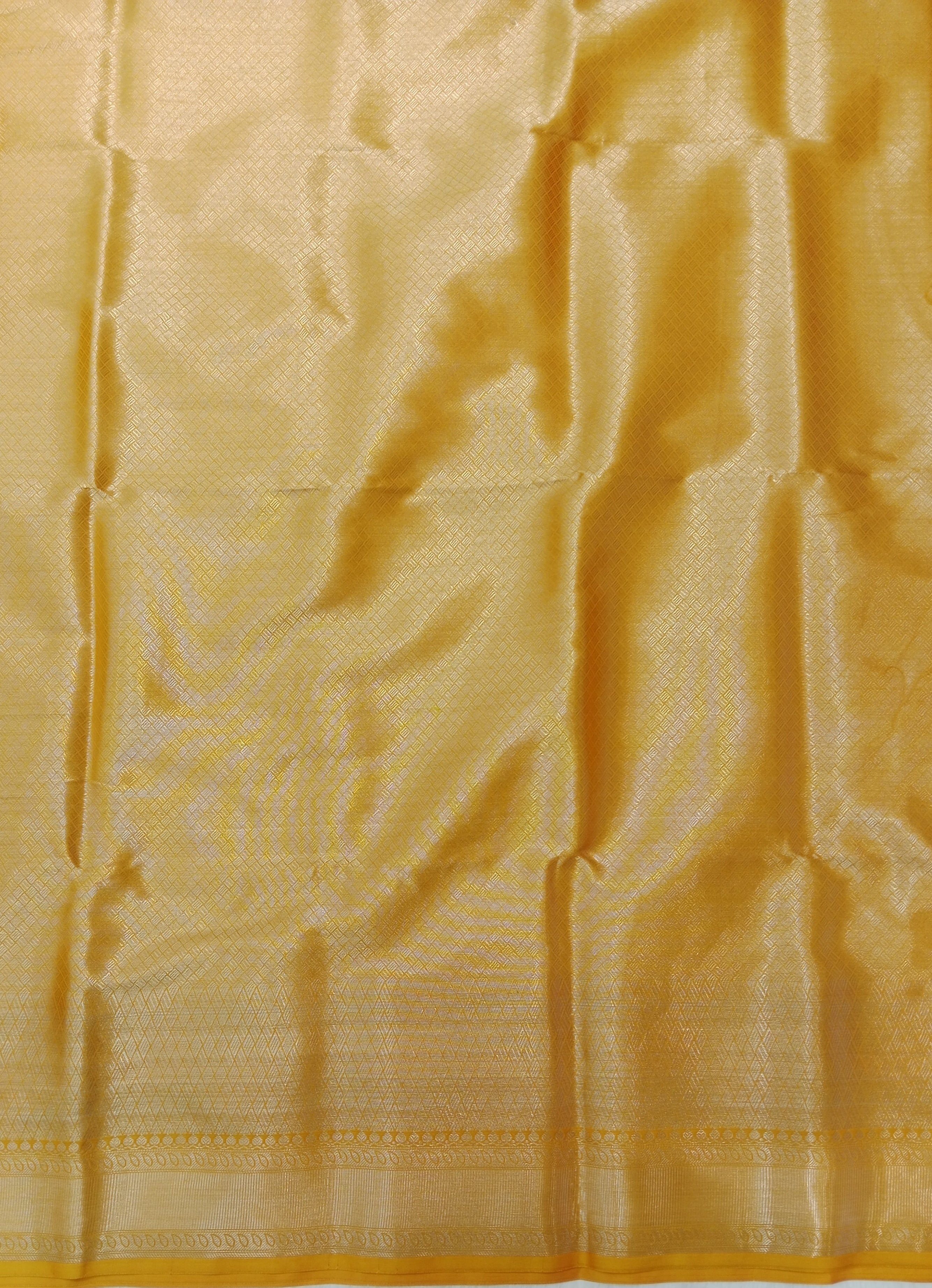 MUSTARD YELLOW BANARASI CHANDERI SILK SAREE