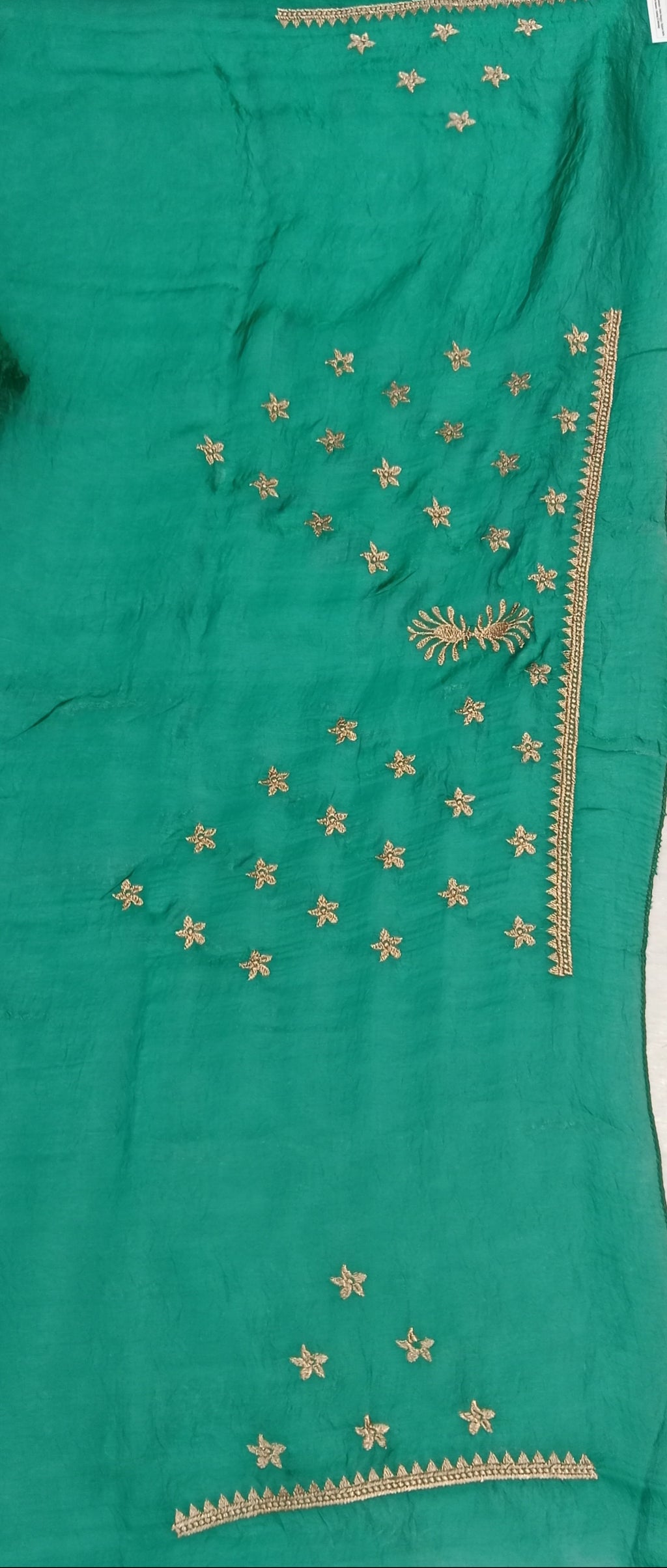 BOTTLE GREEN GEORGETTE SAREE