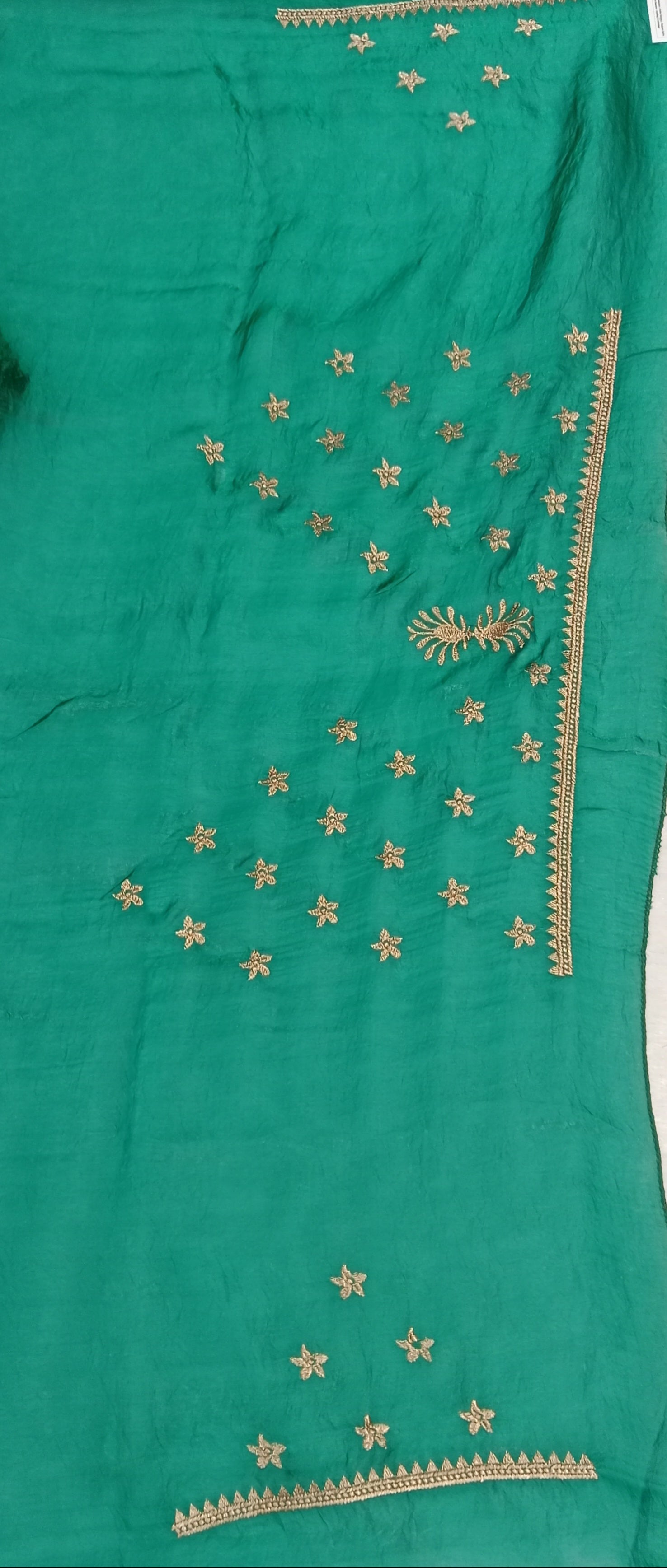 BOTTLE GREEN GEORGETTE SAREE