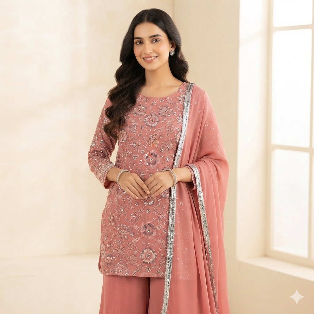 DUSTY ROSE ELITE SHARARA