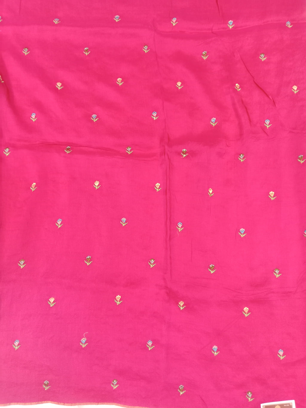 BLUSH PINK CHIKANKARI/EMBROIDERED ORGANZA SAREE
