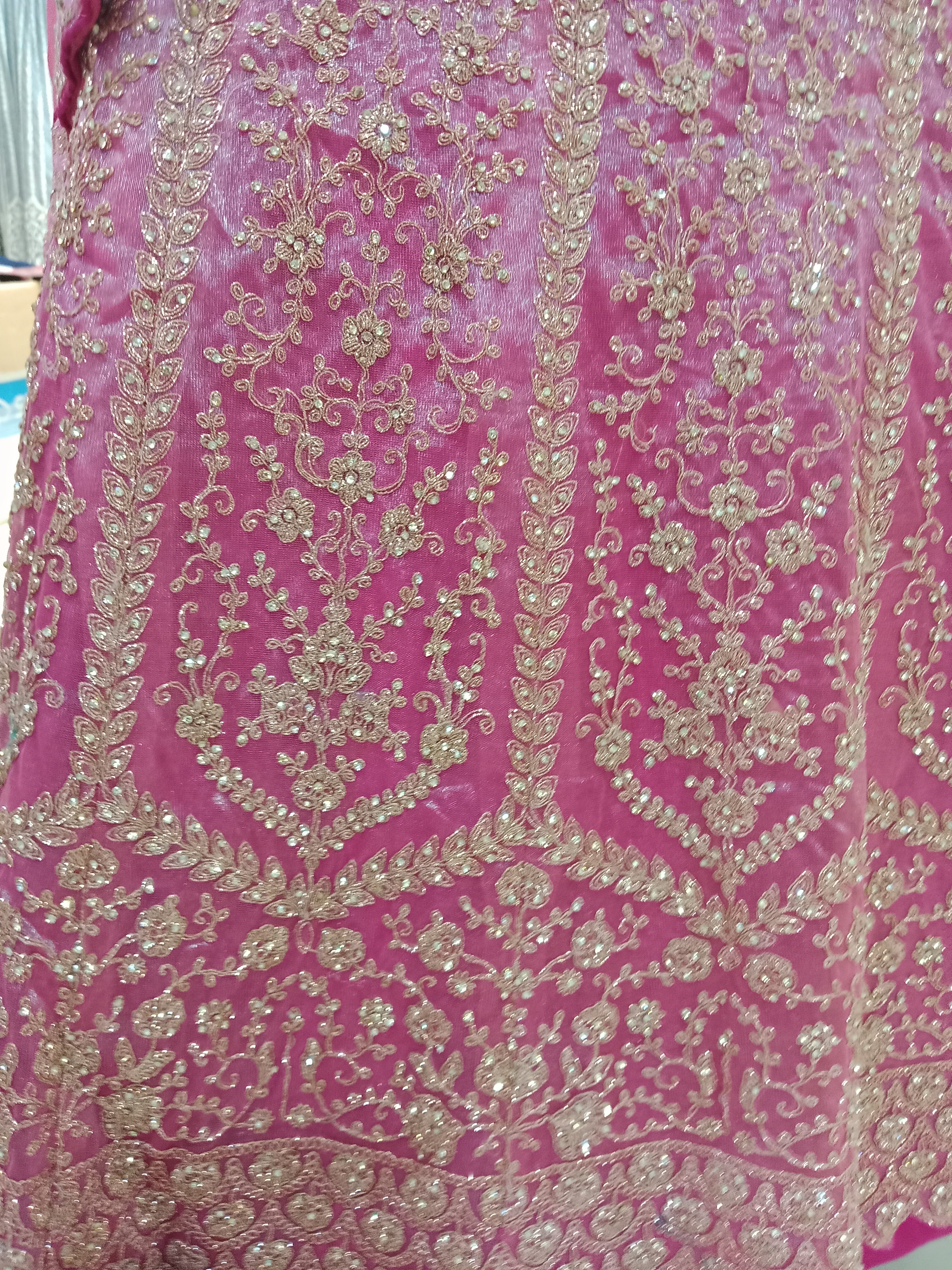 RANI PINK ORGANZA LEHENGA