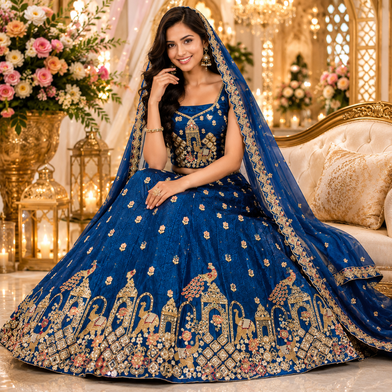 ROYAL BLUE  ETERNAL LEHENGA