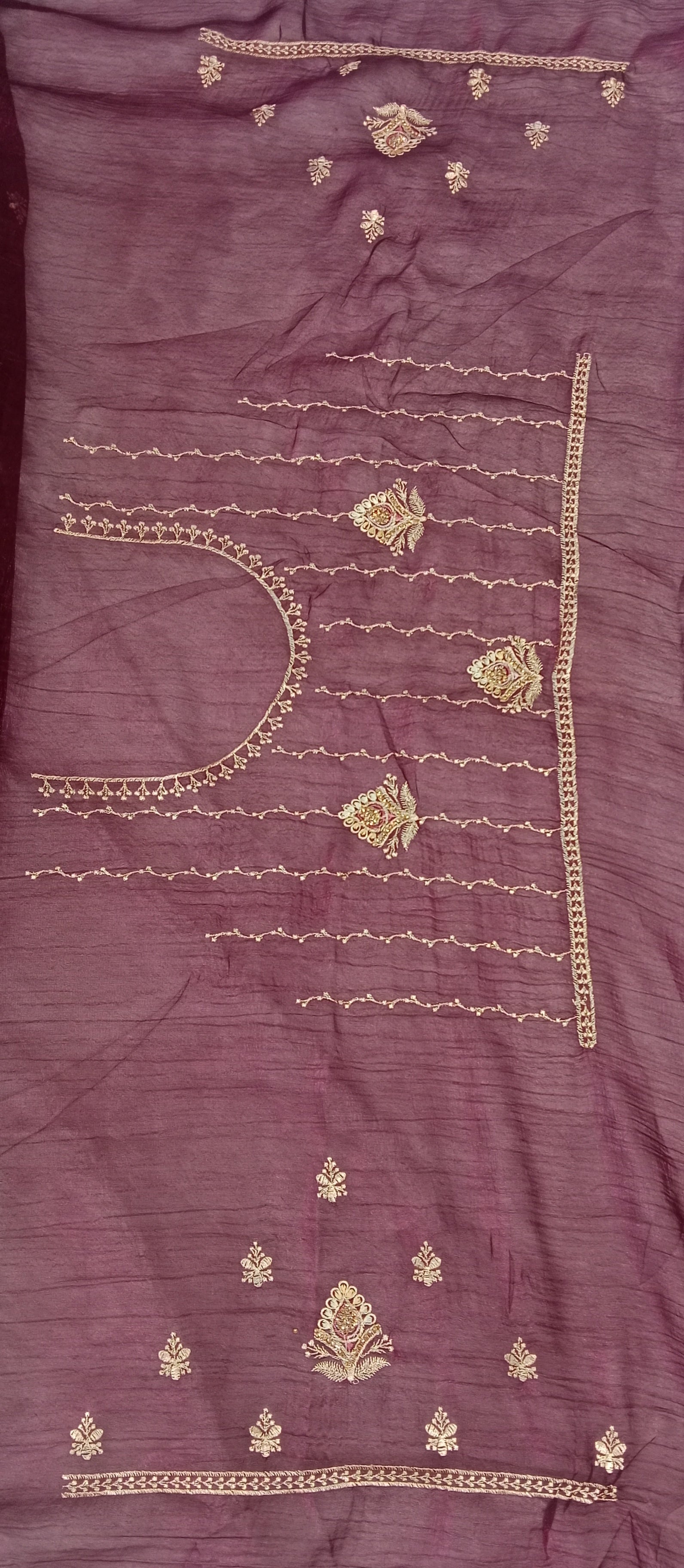 PLUM/WINE PURPLE ORGANZA TISSUE SAREE
