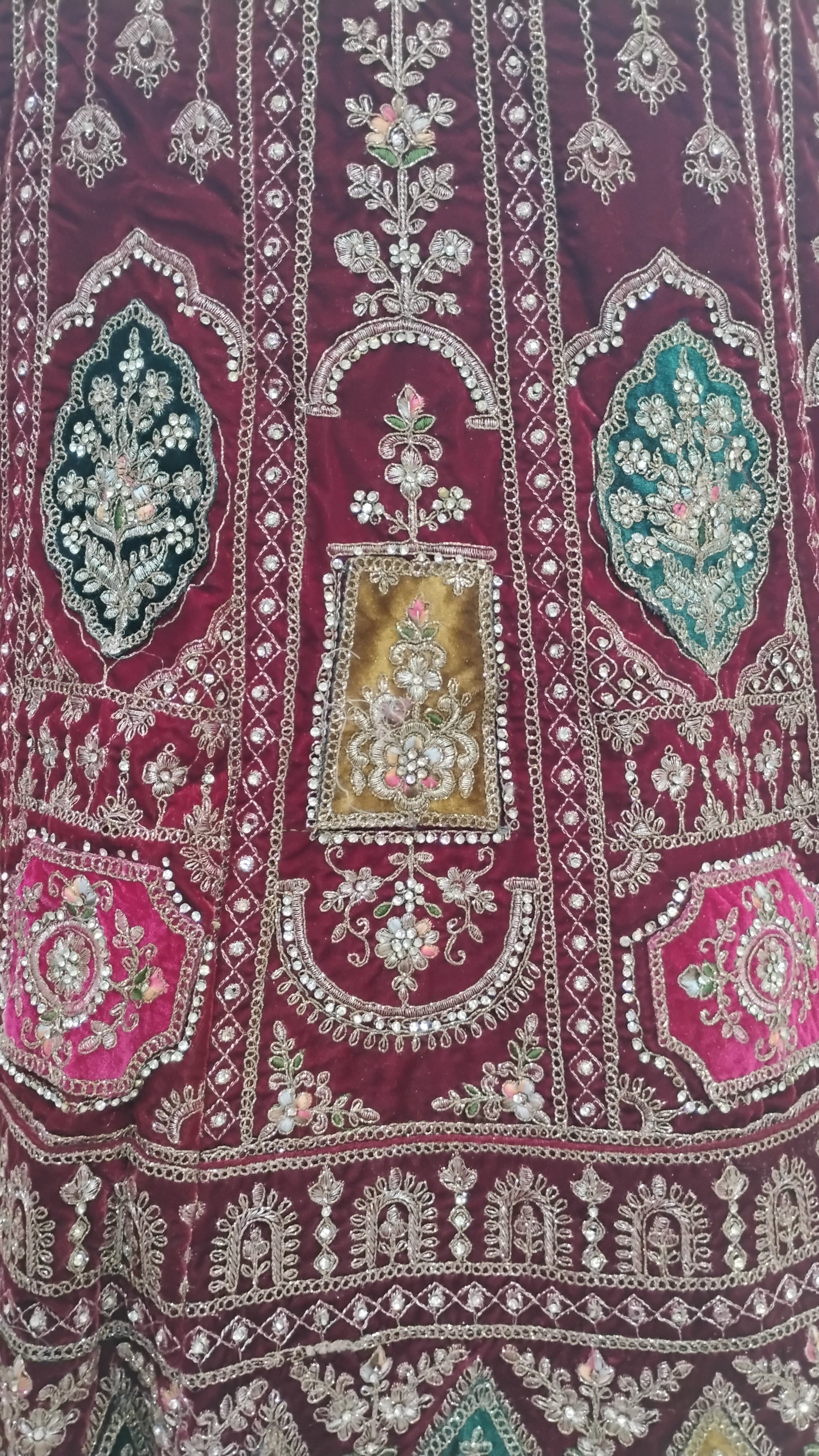 DEEP WINE MAROON WEDDING LEHENGA