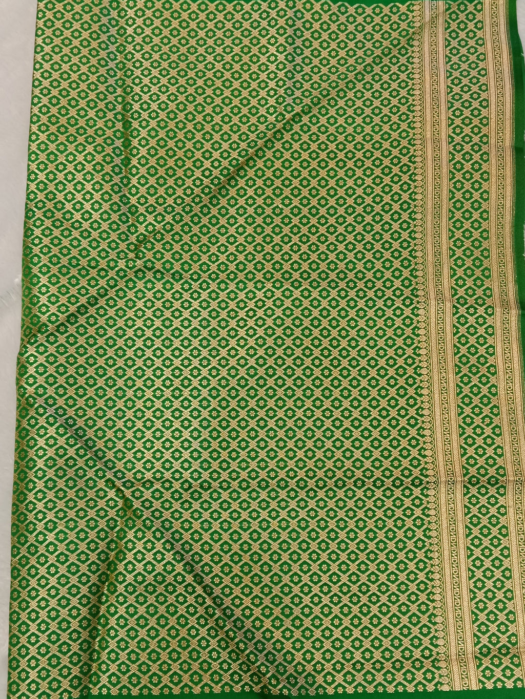 VIBRANT BURNT ORANGE BANARASI SILK SAREE