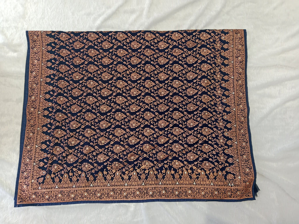 NAVY  COPPER BANARASI SAREE