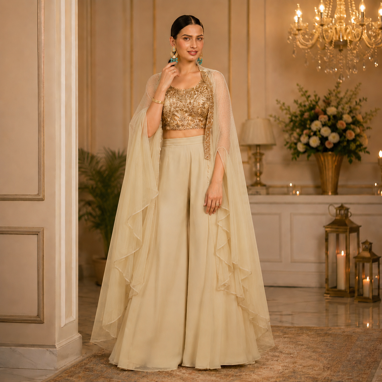 OFF WHITE FLORA SHARARA