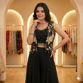BLACK AABHA SHARARA