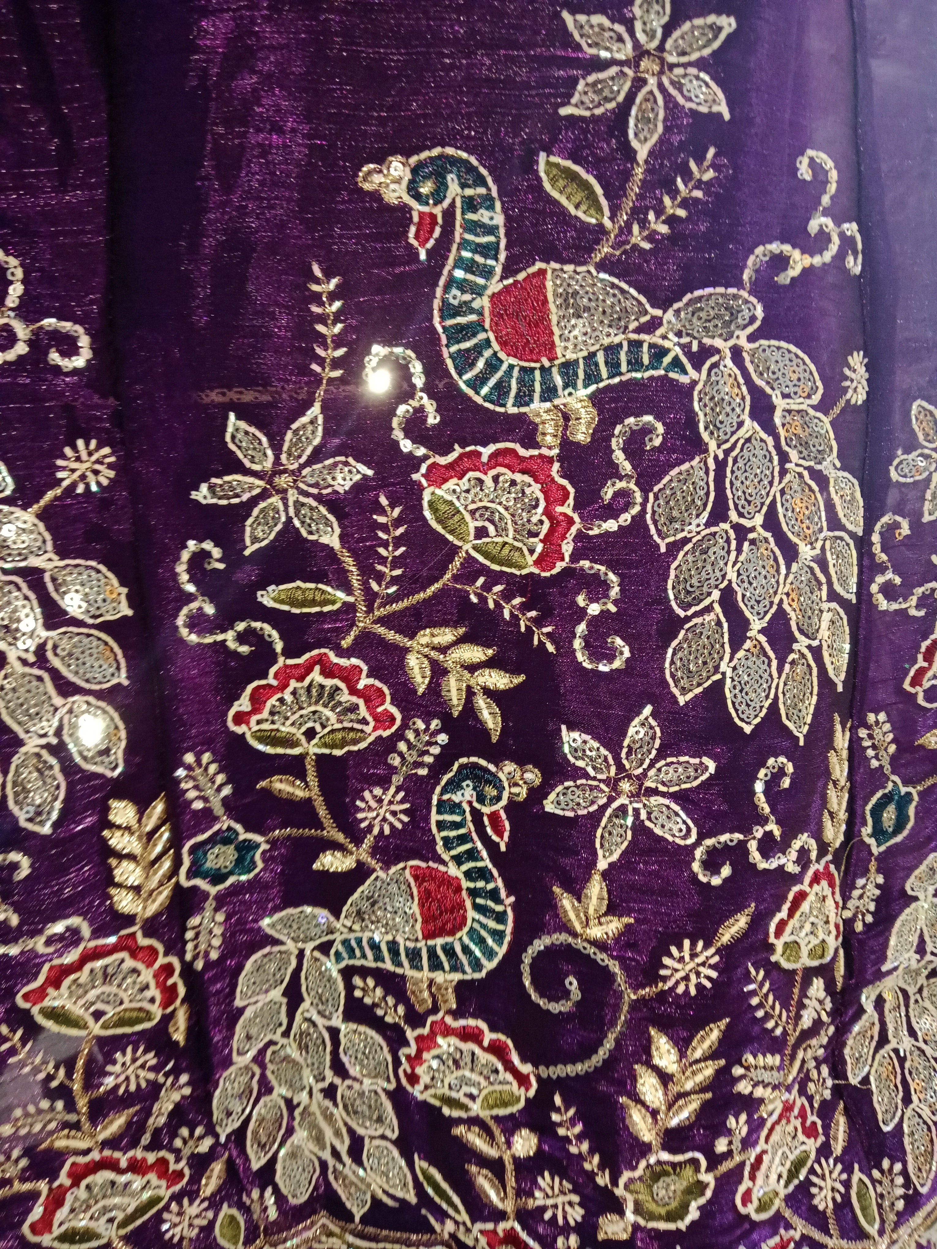 PURPLE VELVET DESIGNER LEHENGA