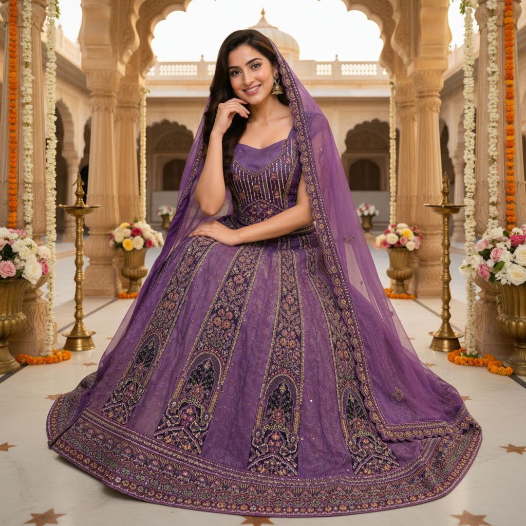 ROYAL PURPLE ELEGANCE LEHENGA