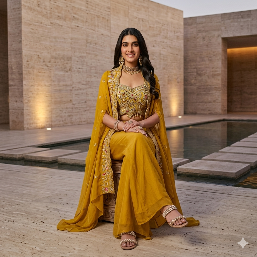 MUSTARD YELLOW ZOYA SHARARA