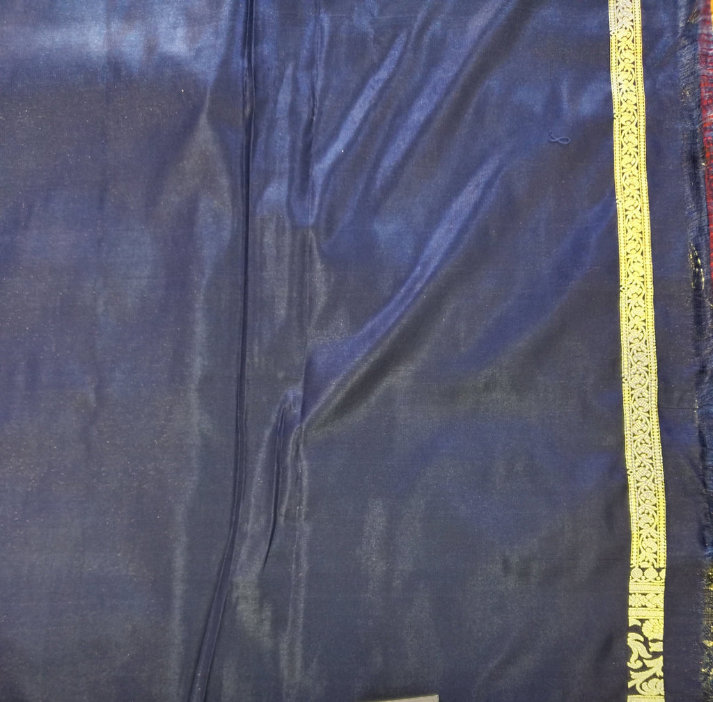 MIDNIGHT BLUE BANARASI SILK SAREES