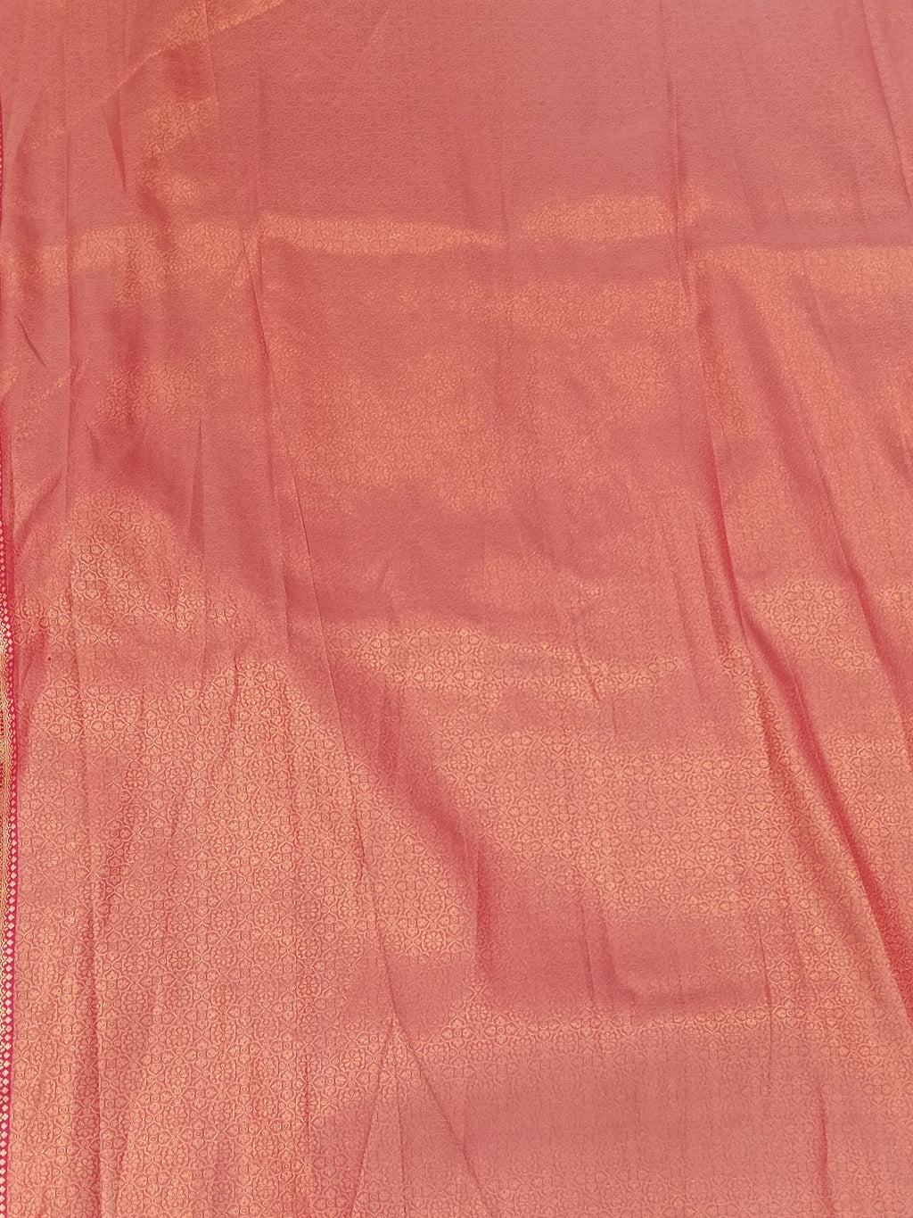 SANDALWOOD BANARASI SILK SAREE WITH CONTRAST RANI PINK