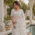 IVORY WHITE SAREE