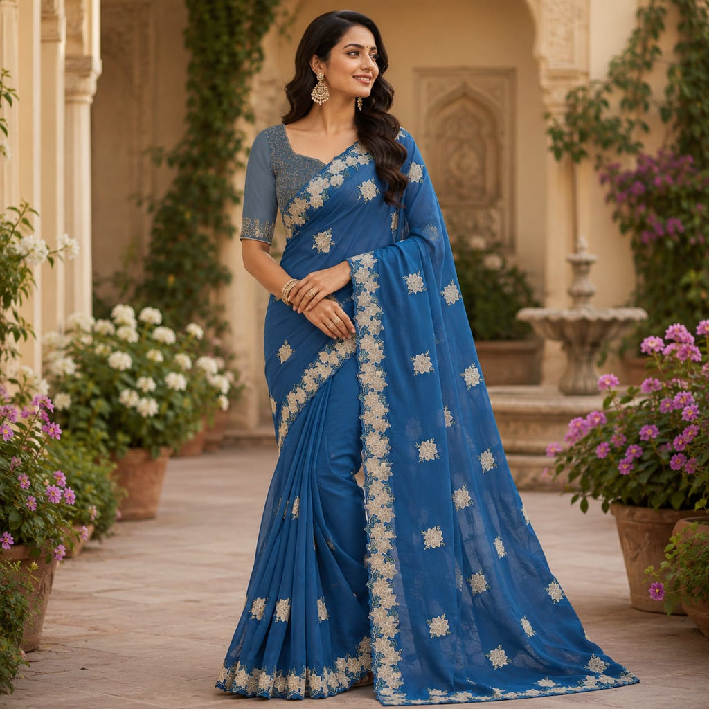 ROYAL BLUE SAREE