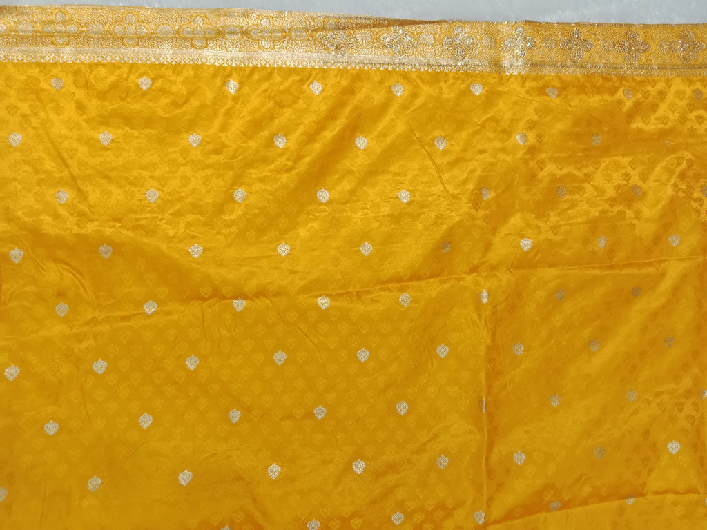 SUNSHINE YELLOW BANARASI SILK SAREE
