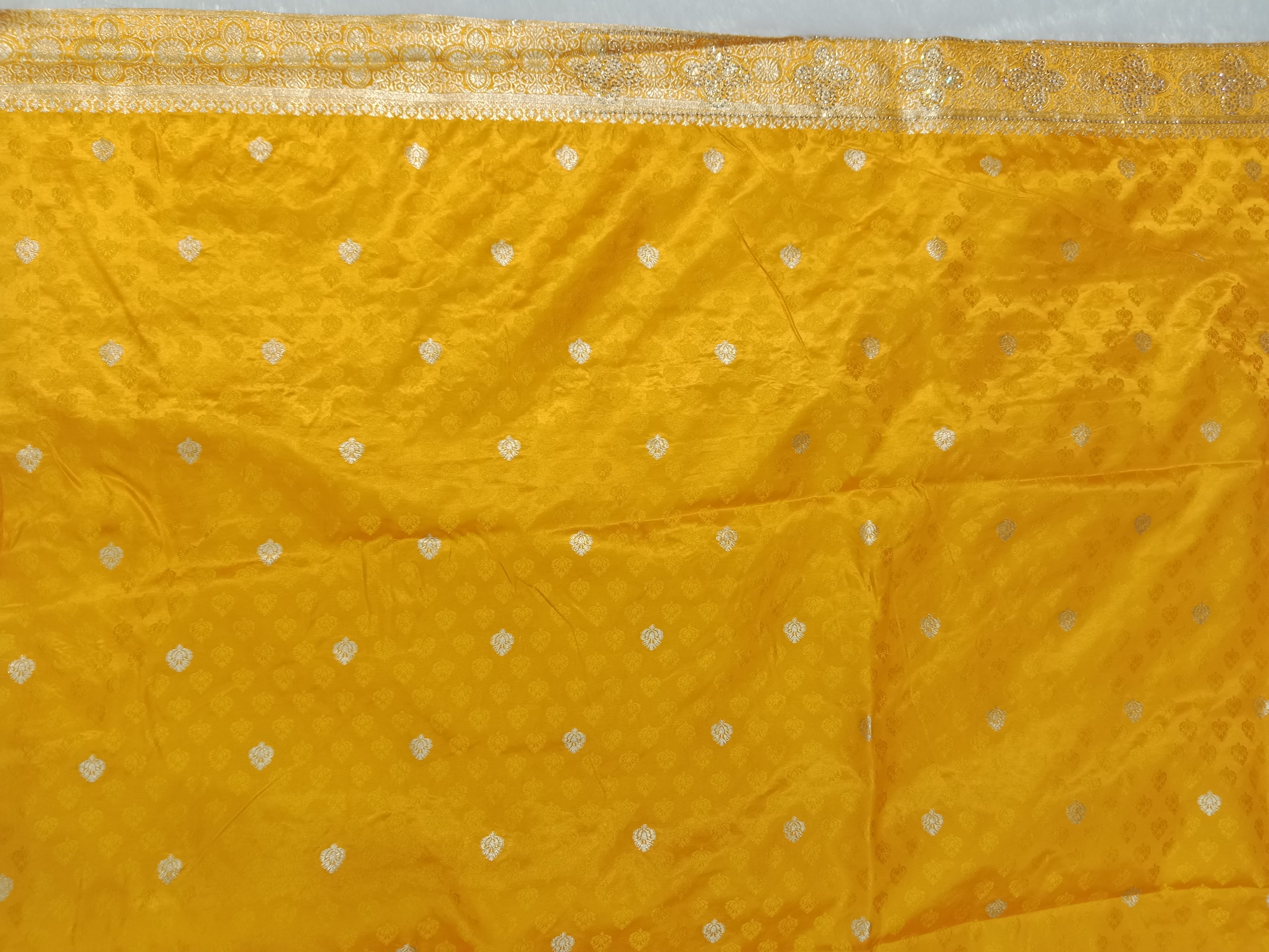 SUNSHINE YELLOW BANARASI SILK SAREE