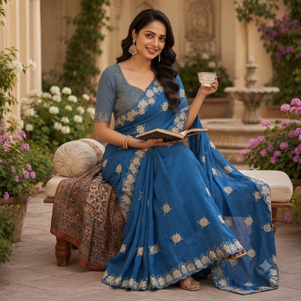 ROYAL BLUE SAREE