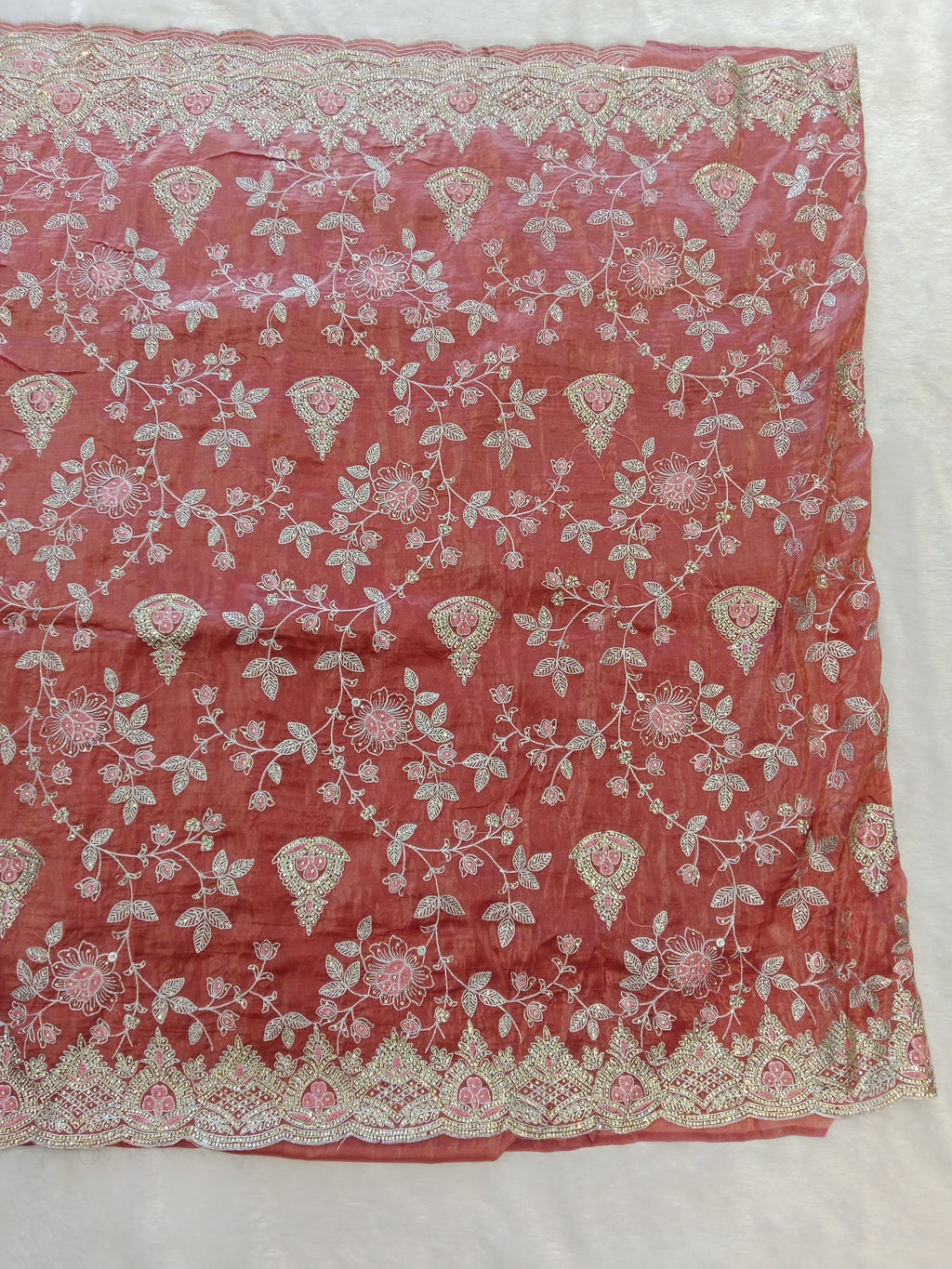 DUSTY ROSE ORGANZA SAREE