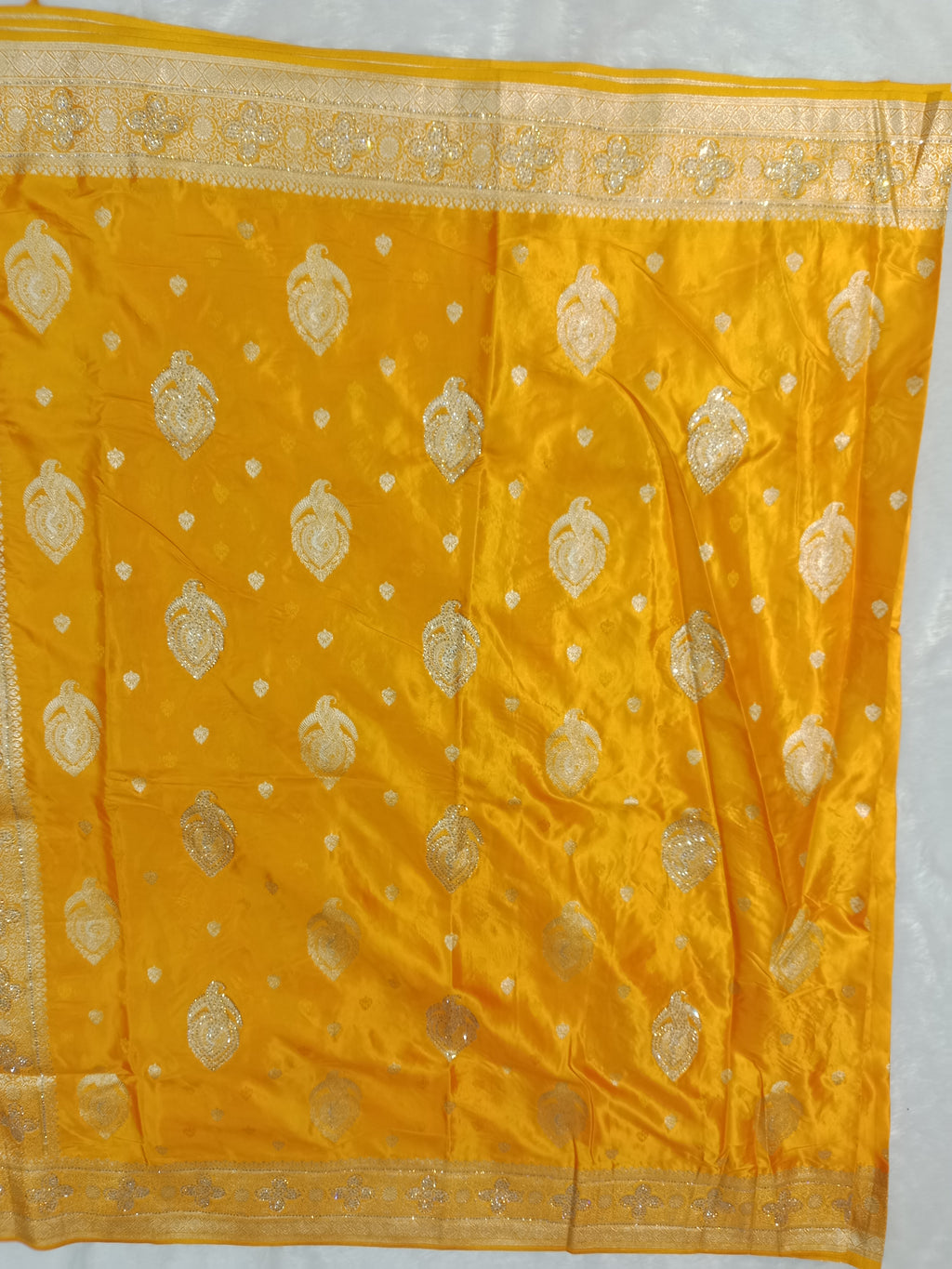 SUNSHINE YELLOW BANARASI SILK SAREE