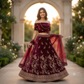 MAROON MAHARANI LEHENGA