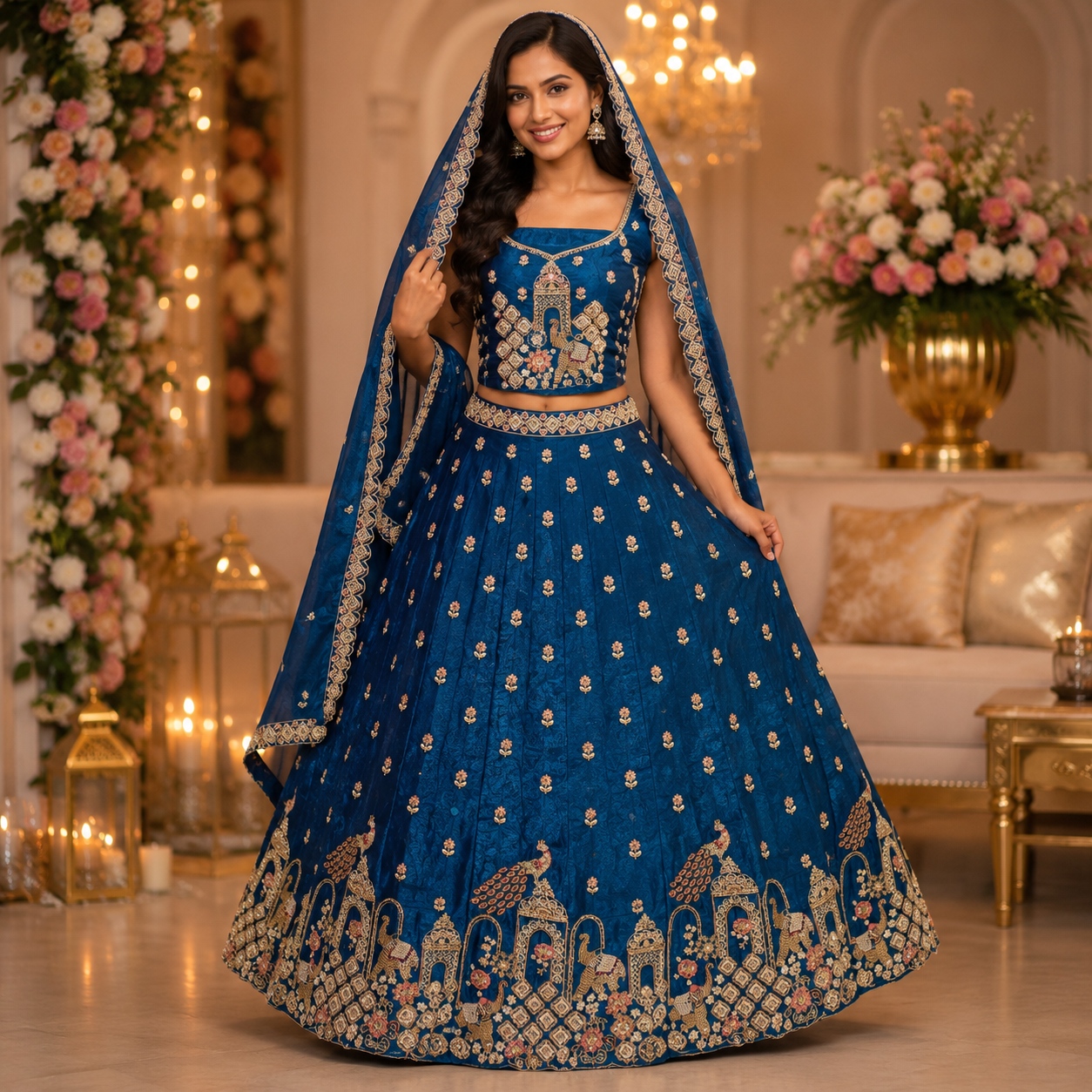 ROYAL BLUE  ETERNAL LEHENGA