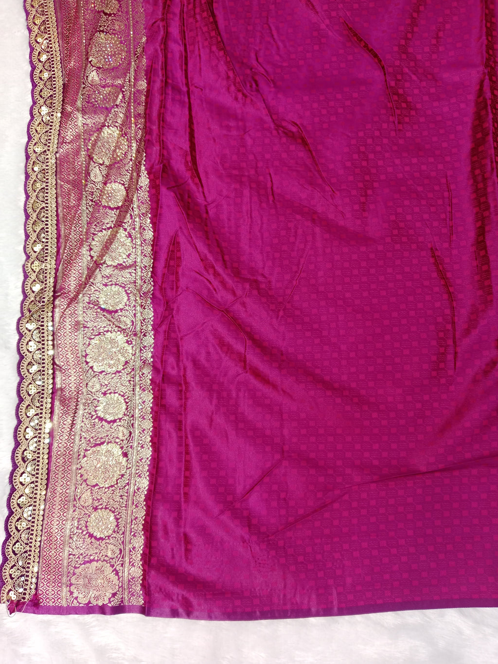 MAGENTA BANARASI SILK SAREE