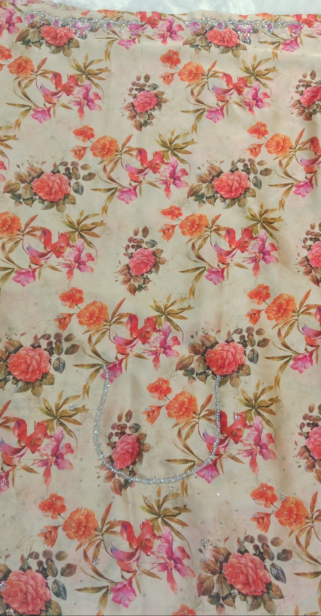IVORY FLORAL SAREE