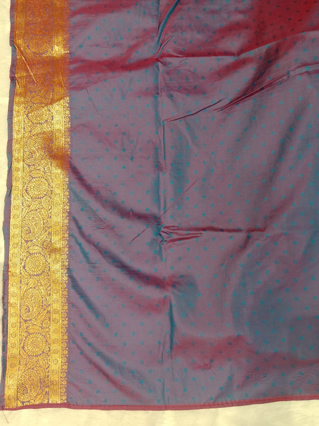 PURPLE BLUE - TONE BANARASI SILK SAREE