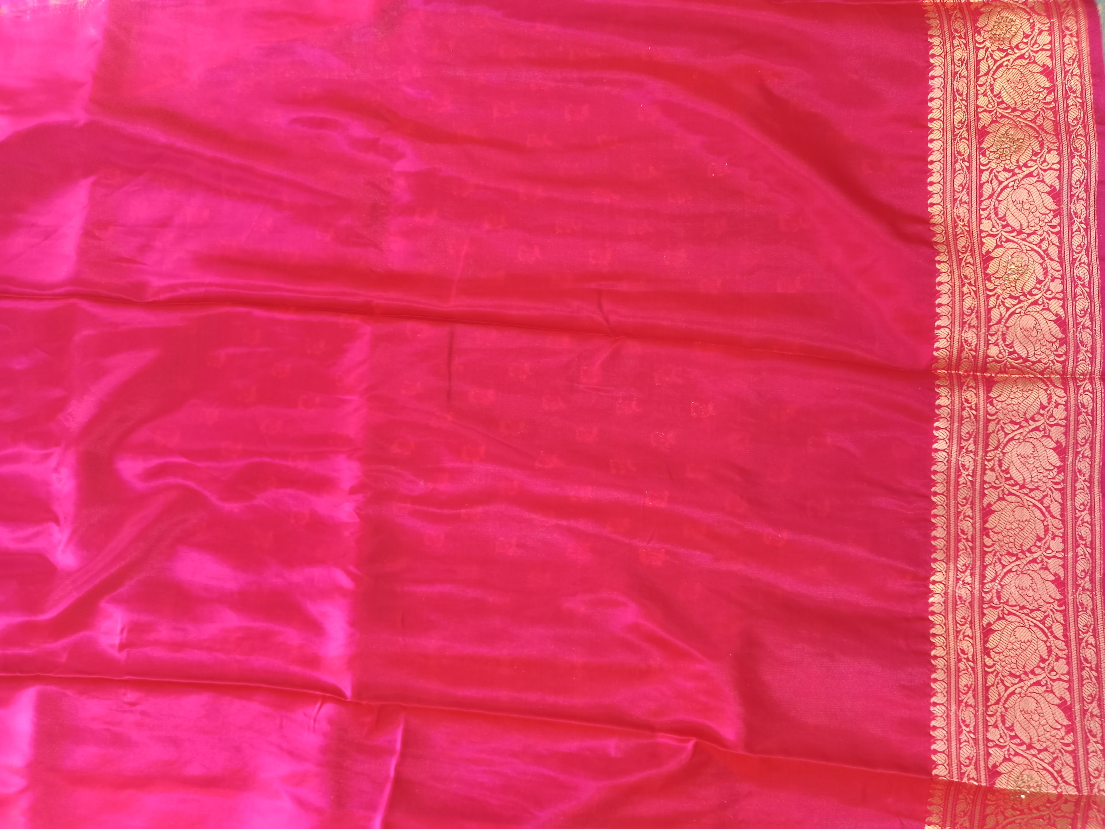 SEA - GREEN RANI PINK BANARASI SILK SAREE