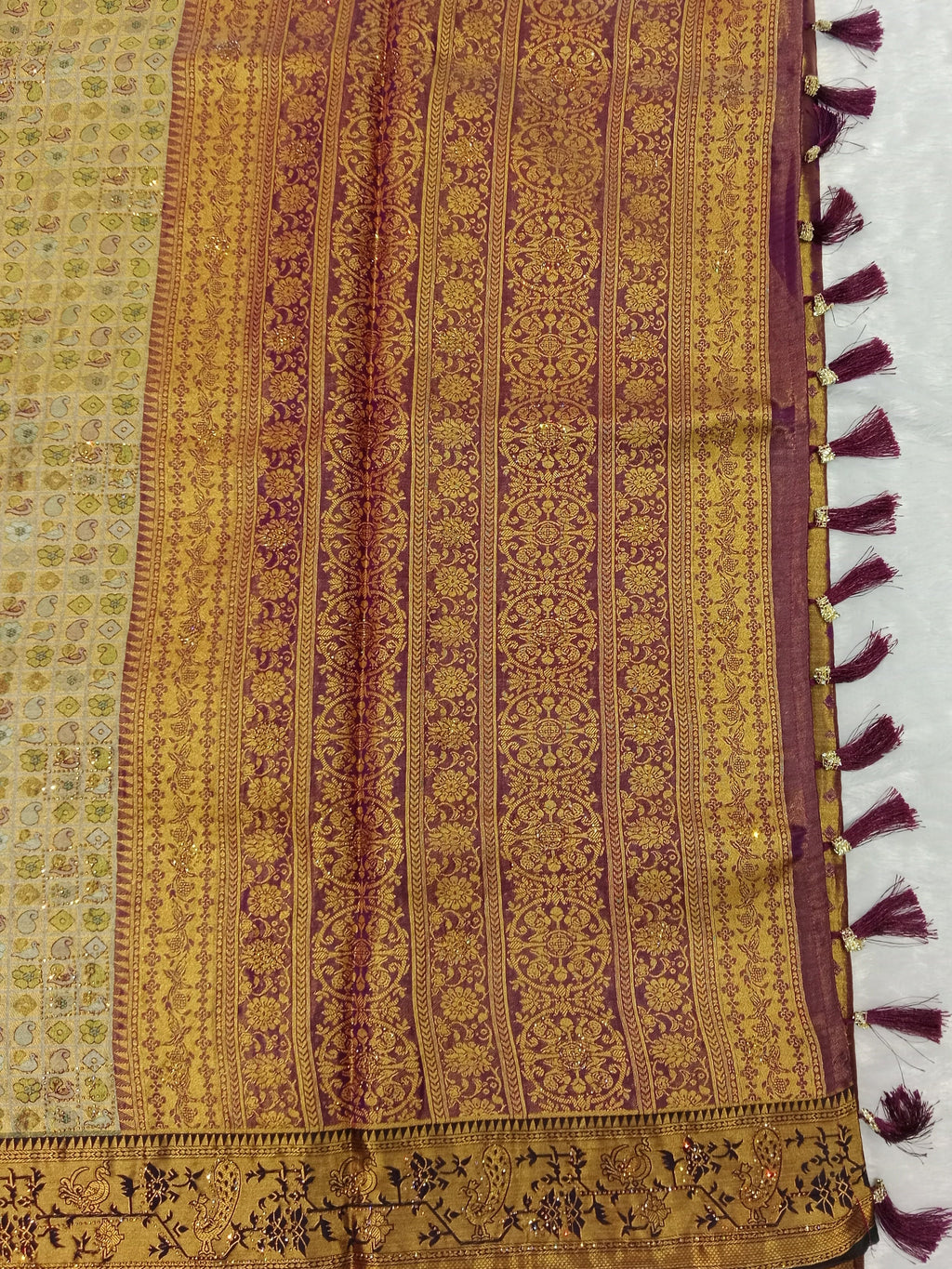 MUSTARD YELLOW BANARASI SILK SAREE