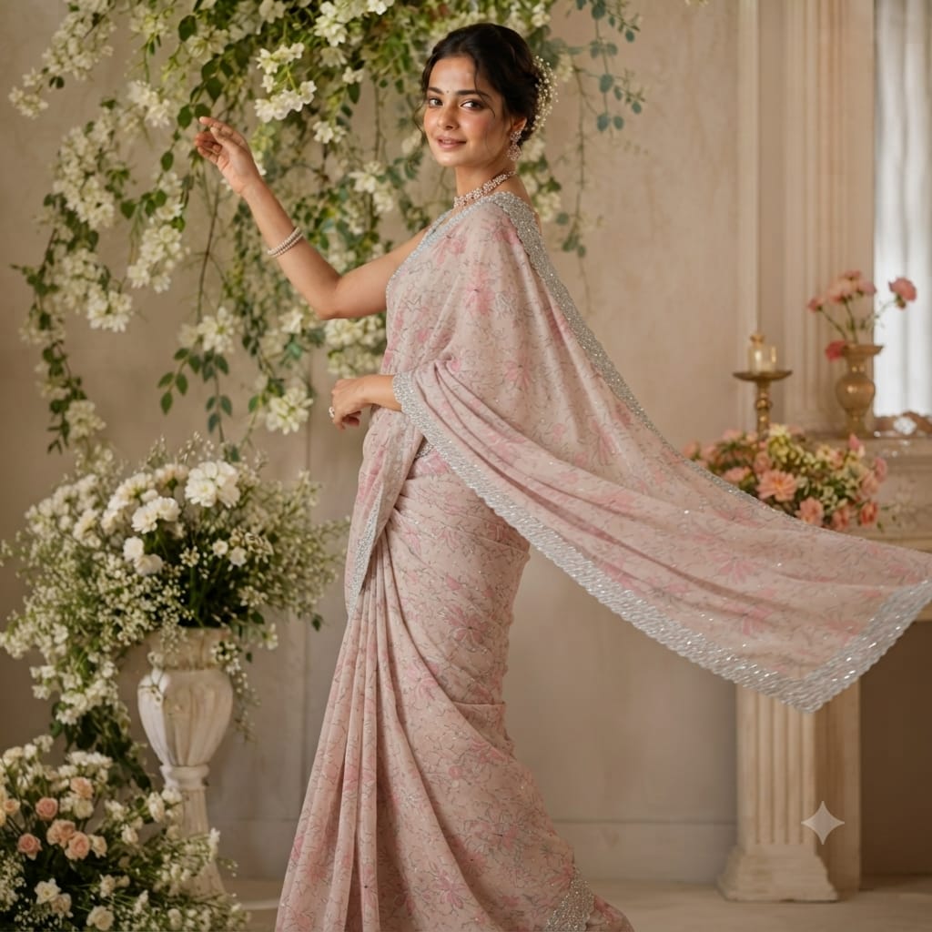 BLUSH PINK SAREE