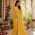MUSTARD YELLOW SAREE